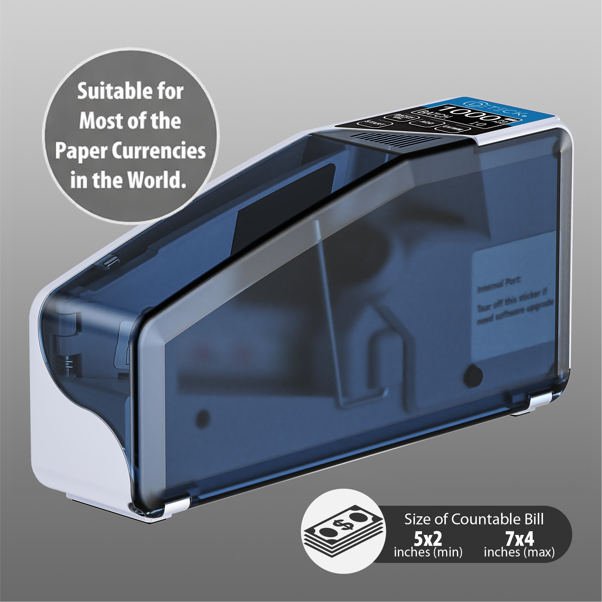 DETECK DT5SB UV/WM Portable Rechargeable Money Counter Machine