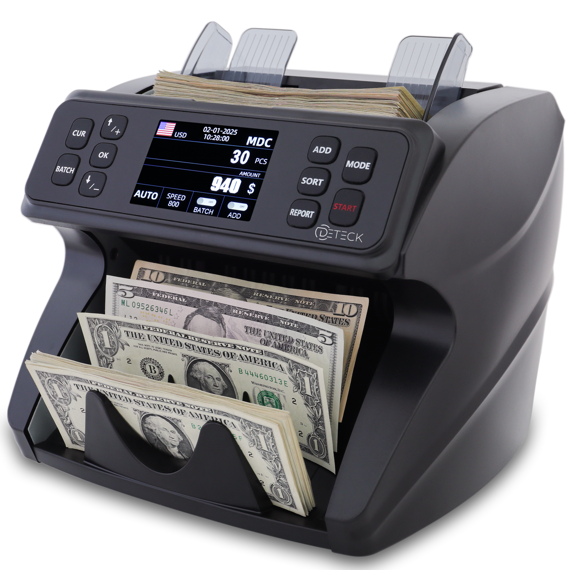 Debitek Machine DETECK DT600 Mixed Denomination Money Counter Machine – Deteck USA