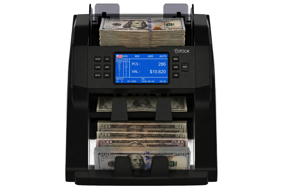 DETECK DT700 Bank Grade Mixed Denomination Money Counter with Reject Pocket
