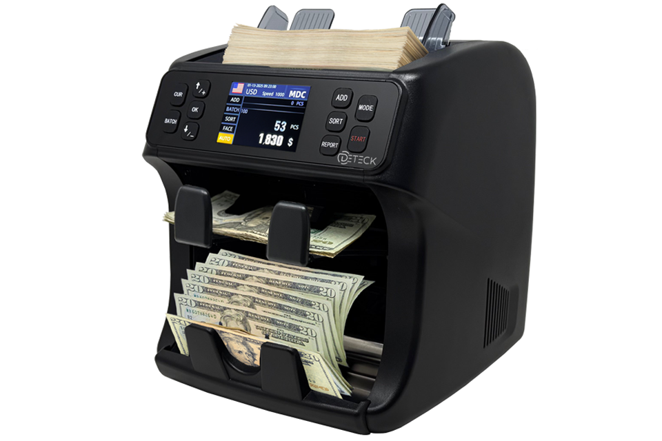 DETECK DT800 2-Pocket Mixed Denomination Money Counting Machine