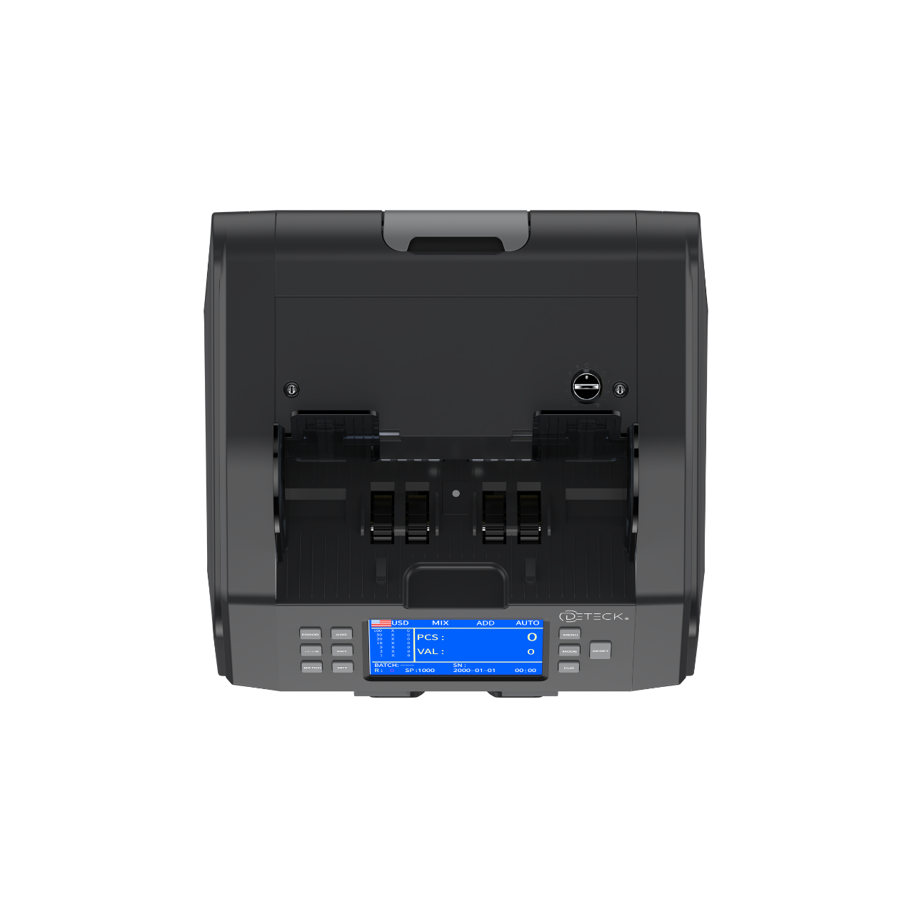 DETECK DT700 Bank Grade Mixed Denomination Money Counter with Reject Pocket, Multi Currency, Bill Counter 2CIS/UV/IR/MG/MT Counterfeit Detection, Cash Counter Serial Number, Printer Enabled