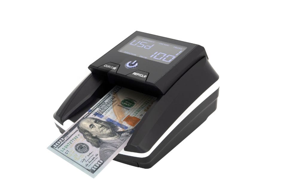 SWIFT DT10C Portable Counterfeit Bill Detector Machine USD & Euro Value Counting